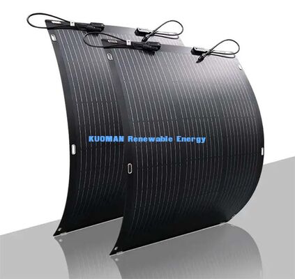 105W 19.4V Painel de energia solar flexível, módulo solar flexível de 360 graus para superfícies curvas