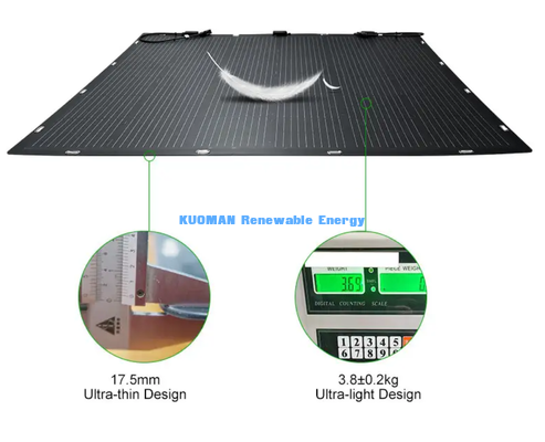 Painel Solar Flexível de 200W, Módulo Solar Dobrável de Alta Eficiência de 23% para Motorhome, Barco, Iate, Varanda, Energia Off-Grid