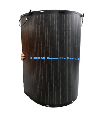 Painel Solar Flexível Pesado de 200W, Solar Curvável Reforçado com Fibra de Carbono para Viagens de Longa Duração em RV e Marítimo