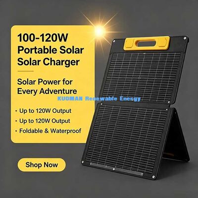 Painel de carregador solar dobrável portátil de 20 W, energia solar monocristalina de alta eficiência para acampamento Van-Life