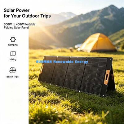 Painel Solar Laminado ETFE Dobrável de 400W, Energia Solar Portátil Off-Grid para Vida em Campervan