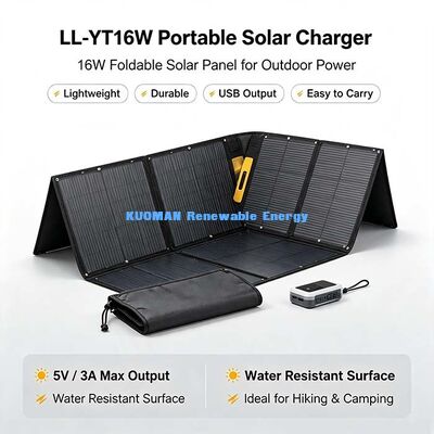 60W Painel Solar Dobrável à Prova d'Água, Carregador Solar Off-Grid para Estação de Energia e Drone