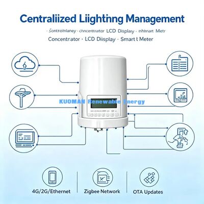 Sistema profissional de iluminação de rua inteligente, LoRaWAN Terminal-Gateway-Cloud Full Solution Provider