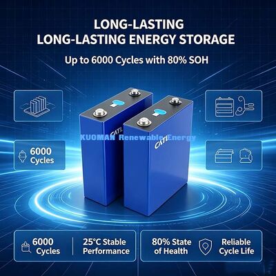 Célula de Bateria LiFePO4 Prismática CATL de 3,2V 100Ah, Barras de Conexão Gratuitas, Célula de Lítio para Fabricação de Pacotes de Bateria de 12V 24V 48V