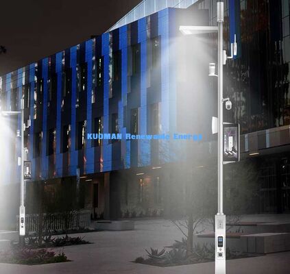 Poste Inteligente para Cidade Inteligente de Alta Qualidade, Poste de Iluminação Pública Inteligente com Tela de LED e Alto-falante de Transmissão Pública