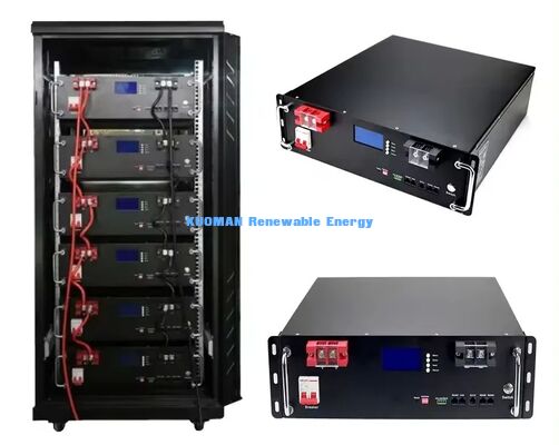 Bateria LiFePO4 de 51,2V 100Ah para Montagem na Parede 5,12kWh | 8000 Ciclos Armazenamento Solar Doméstico Garantia de 10 Anos